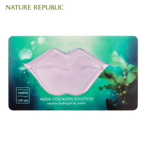 Коллагеновая маска для губ Nature Republic Aqua Collagen Solution Marine Hydrogel Lip Patch